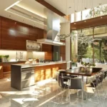 Ascenta Basalt Hills Karjat Villa Plot Wood Cabinets Island Counter Kitchen