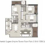 Empire Tower Grant Rd 3 BHK Type 1