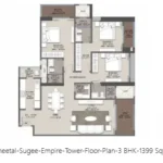 Empire Tower Grant Rd 3 BHK Type 2 Floor Plan