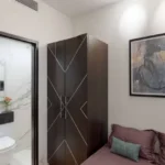 Hubtown Celeste Worli 2 BHK Bedroom With Bed And Wardrobe