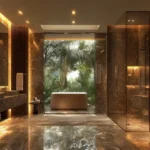 Isprava Amarin Alibaug 6 BHK Villa Bathroom With Bathtub Between Glass Showers