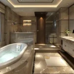 Isprava Amarin Alibaug 6 BHK Villa Bathroom With Bathtub Near Vanity Unit