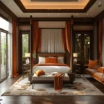 Isprava Amarin Alibaug 6 BHK Villa Bedroom With Bed And Wall Art