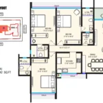 K Raheja Antares JVLR LBS Road 3 BHK Floor Plan 1