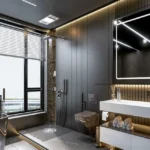 K Raheja Antares JVLR LBS Road 3 BHK Glass Shower Wall Mirror Bathroom