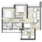 Kalpataru Advay Borivali West 2 BHK Type 3 Layout