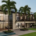 Kalpataru Advay Borivali West Clubhouse With Glass Building And Palm Trees