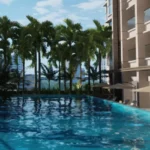Kalpataru Advay Borivali West Swimming Pool Beside Palm Trees