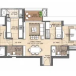 Lodha Group Lodha Bellevue Mahalaxmi 3 BHK Floor Plan Layout