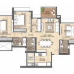 Lodha Group Lodha Bellevue Mahalaxmi 3 BHK Floor Plan Layout