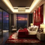 Lodha Group Lodha Bellevue Mahalaxmi 4 BHK Bed With Decorative Headboard Panel Bedroom