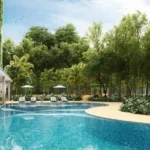 Lodha Group Lodha Bellevue Mahalaxmi Curved Swimming Pool With Poolside Seating