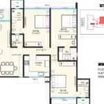 Mesacon Crown Andheri West 3 BHK Type 1 Layout