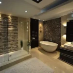 Paradigm Anantaara Borivali 3 BHK Bathroom With Glass Shower And Bathtub