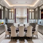 Paradigm Superstar Bandra West 4 BHK Tufted Chairs Marble Island Kitchen