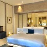 Paradigm Superstar Bandra West 4 BHK Wood Panel Sliding Partitions Bedroom