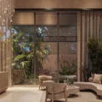 Paradigm Superstar Bandra West Curved Sofa Glass Doors Garden Lounge