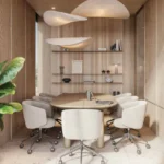 Paradigm Superstar Bandra West Wood Panel Oval Table Meeting Room