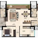 Runwal Sanctuary Mulund West 4 BHK Layout