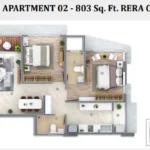 Sugee Group Janai Heritage Dadar West 2 BHK Apartment Layout Floor Plan