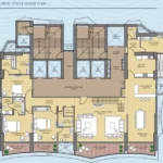 Thakker Group Sea Face House Worli 4 BHK Duplex Lower Floor Plan