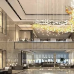 Thakker Group Sea Face House Worli Grand Chandelier Marble Floor Double Height Lobby