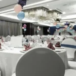 Thakker Group Sea Face House Worli Round Table Decorated Ceiling Banquet Hall