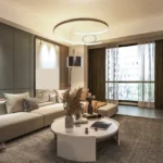 Westwood Adcore Andheri West 3 BHK Curved Sofa Ring Lighting Living Room