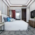 Westwood Adcore Andheri West 3 BHK Panelled Wall Cove Lighting Bedroom