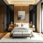Westwood Adcore Andheri West 3 BHK Wood Panel Glass Doors Bedroom