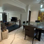 Sea Cliff Gandhigram Road Juhu 4 BHK Dining Room With Glass Table And Chairs