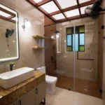 4 BHK Villa Agarsure Alibaug Bathroom With Washbasin And Glass Shower