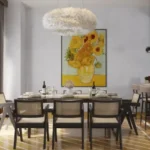 4 BHK Villa Siolim Bardez North Goa Dining Table With Wall Art