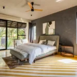 4-BHK-Villa-Siolim-Bardez-North-Goa-Double-Bed-Near-Glass-Doors-Bedroom