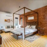 4 BHK Villa Siolim Bardez North Goa Bedroom With Four Poster Bed And End Bench