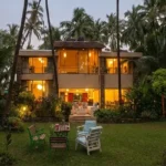4 BHK Villa Kihim Beach Alibaug Villa at Night with Lights on