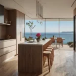 46 Juhu JVPD Scheme Juhu Kitchen With Island Counter And Bar Stools