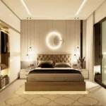 60 Perry Cross Bandra West 3 BHK Bedroom With Bed Headboard And Wall Light