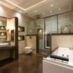 Adani The Views Ghatkopar East 3 BHK Bathroom With Bathtub And Glass Shower