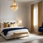 Atlantis Khar West 4 BHK Bedroom With Bed And Chandelier