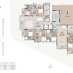 Atlantis Khar West 4 BHK Floor Plan Showing Unit Layout