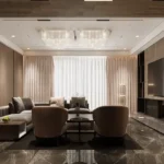 Axiom Rudra Goregaon West 3 BHK Living Room With Sofa Facing Television