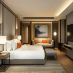 Edmont Kandivali West 3 BHK Bedroom With Bed Wall Art And Television