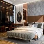 Edmont Kandivali West 3 BHK Bedroom With Bed Wardrobe And Bench