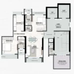 Evershine Bliss Khar West 3 BHK Type 1 Floor Plan