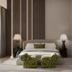 Evershine Bliss Khar West 3 BHK Bedroom With Double Bed And Two Stools