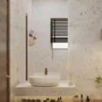 Evershine Bliss Khar West 3 BHK Bathroom With Washbasin And Mirror