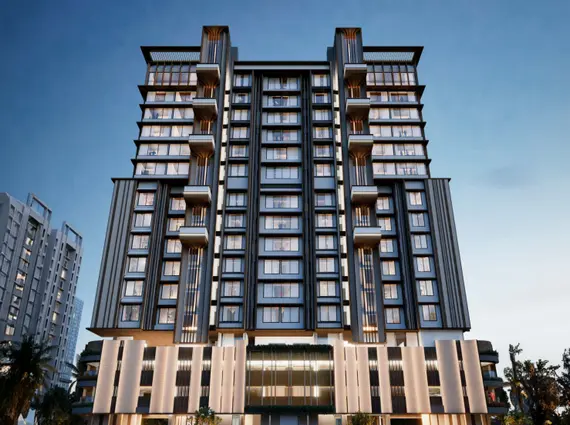 Evershine Bliss Khar West Apartment Building With Vertical Windows