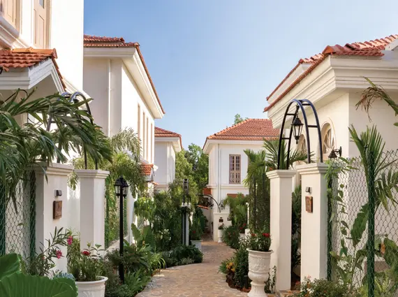 Isprava Aleta Colvale Goa Walkway Between Villa Facades