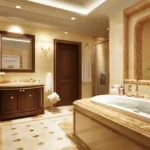 Isprava Ocaso Vaddo Alibaug Bathroom With Bathtub And Stone Vanity